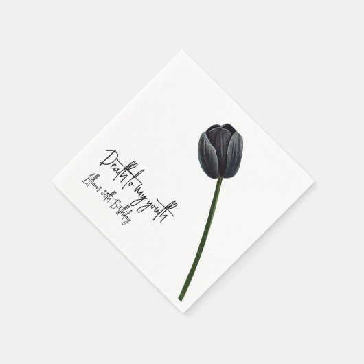 Serviette En Papier Décès à mes 20 ans Invitation d'anniversaire (Coin)