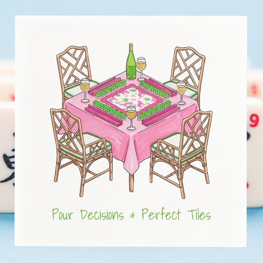 Serviette En Papier Décisions de Versement & Fête de Mahjong Préparée
