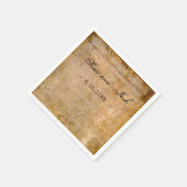 Serviette En Papier Déclaration d'indépendance 📜 Parchemin Mariage (Coin)
