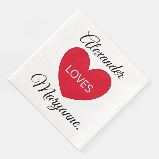 Serviette En Papier Déclarer l'amour (Coin)