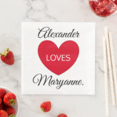 Serviette En Papier Déclarer l'amour (En situation)