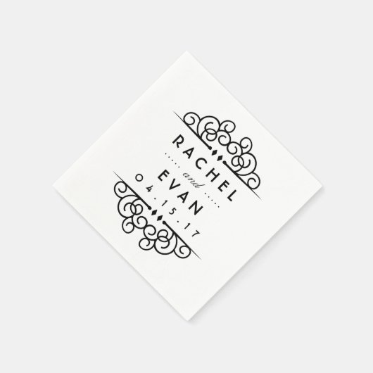 Serviette En Papier Déco Flourdir Mariage personnalisé (Coin)