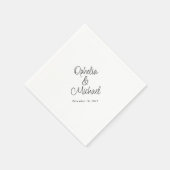Serviette En Papier Décontracté moderne et simple Mariage (Coin)