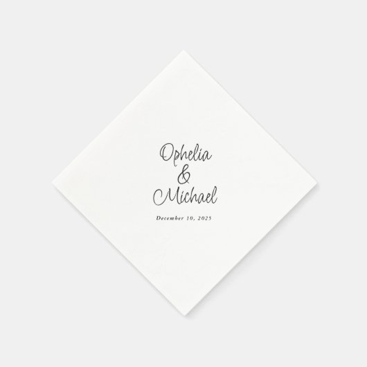 Serviette En Papier Décontracté moderne et simple Mariage (Coin)