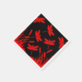 Serviette En Papier Décor à motifs libellules (Coin)