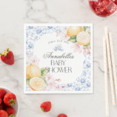 Serviette En Papier Décor Baby shower Chinoiserie Lemon Tea Party (En situation)