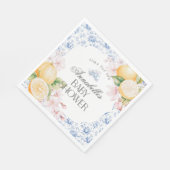 Serviette En Papier Décor Baby shower Chinoiserie Lemon Tea Party (Coin)