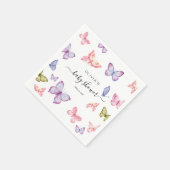 Serviette En Papier Décor Baby shower papillon (Coin)
