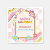 Serviette En Papier Décor Bachelorette super Et Boozy Années 70 (Devant)