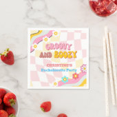 Serviette En Papier Décor Bachelorette super Et Boozy Années 70 (En situation)