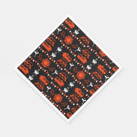 Serviette En Papier Décor camping Caravan (Coin)