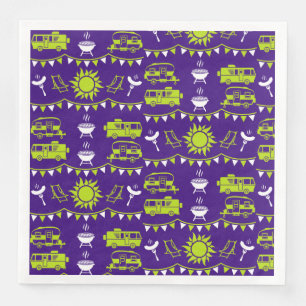 Serviette En Papier Décor camping Caravan