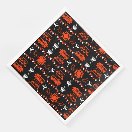Serviette En Papier Décor camping Caravan (Coin)