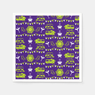 Serviette En Papier Décor camping Caravan