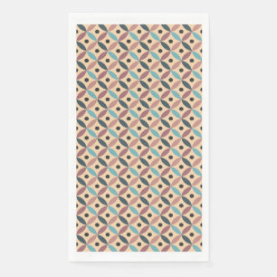 Serviette En Papier Décor coloré du milieu du siècle