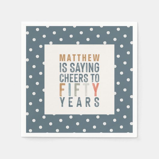 Serviette En Papier Décor d'accessoires de fête du 50e anniversaire (Devant)