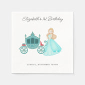 Serviette En Papier Décor de fête d'anniversaire de la princesse Cendr (Devant)