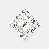 Serviette En Papier Décor de fête d'anniversaire de Ninja, ceinture ve (Coin)
