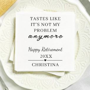Serviette En Papier Décor de fête de retraite personnalisé Retraité 20