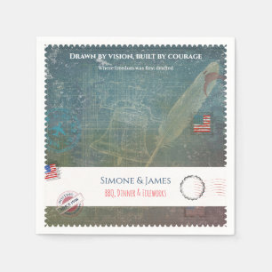 Serviette En Papier Décor de fête patriotique de la Liberté Américaine