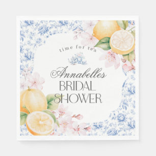 Serviette En Papier Décor de mariage de Chinoiserie Lemon Tea Party