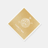 Serviette En Papier Décor de Mariage de la discothèque Parties scintil (Coin)