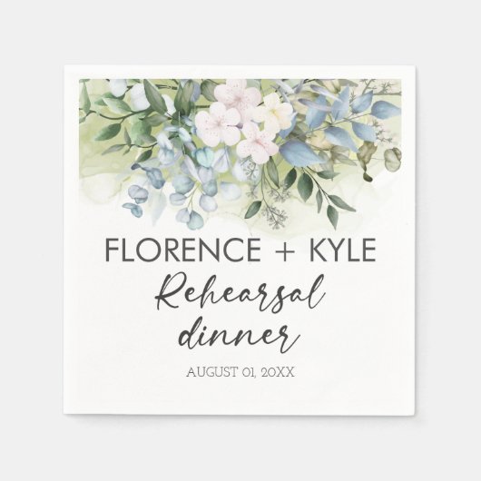 Serviette En Papier Décor de table de répétition élégant et poussiéreu (Devant)