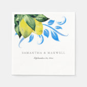 Serviette En Papier Décor de table Mariage de citron botanique (Devant)