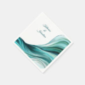 Serviette En Papier Décor de table Mariage moderne Emerald Green- (Coin)
