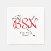 Serviette En Papier Décor du dîner d'une infirmière BSN (Devant)