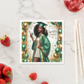 Serviette En Papier Décor - Émeraude (En situation)