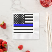 Serviette En Papier Décor graphique du Drapeau Bleu Mince (En situation)