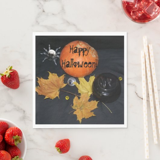 Serviette En Papier Décor Halloween (En situation)