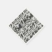 Serviette En Papier Décor moderne Abstrait noir blanc ornement mosaïqu (Coin)