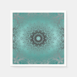 Serviette En Papier Décor oratif arabe en soie verte dégradante m