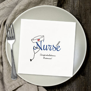 Serviette En Papier Décor pour dîner de remise de diplômes d'infirmièr