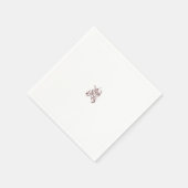 Serviette En Papier Décor rouge orangé (Coin)