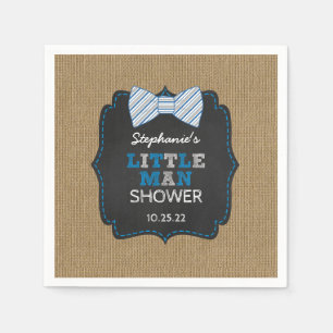 Serviette En Papier Décor rustique de baby shower d'homme de cravate