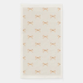 Serviette En Papier Décor table de vacances | Gold Bow Pastel Beige (Devant)