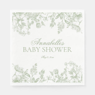 Serviette En Papier Décoration de dessert pour Baby Shower avec la Sag