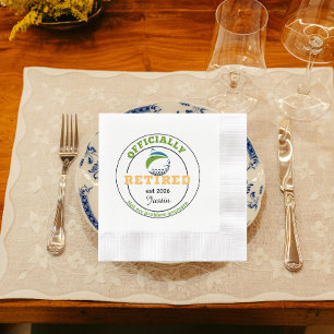 Serviette En Papier Décoration de fête de golf de retraite