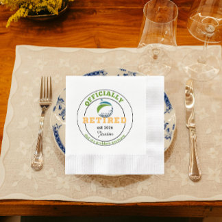 Serviette En Papier Décoration de fête de golf de retraite 