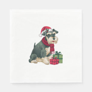 Serviette En Papier Décoration de fête de Noël Père Noël Giant Schnauz