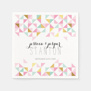 Serviette En Papier DÉCORATION DE MARIAGE motif géométrique aztèque tr