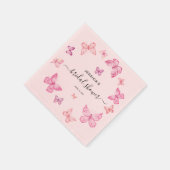 Serviette En Papier Décoration de mariage papillon (Coin)