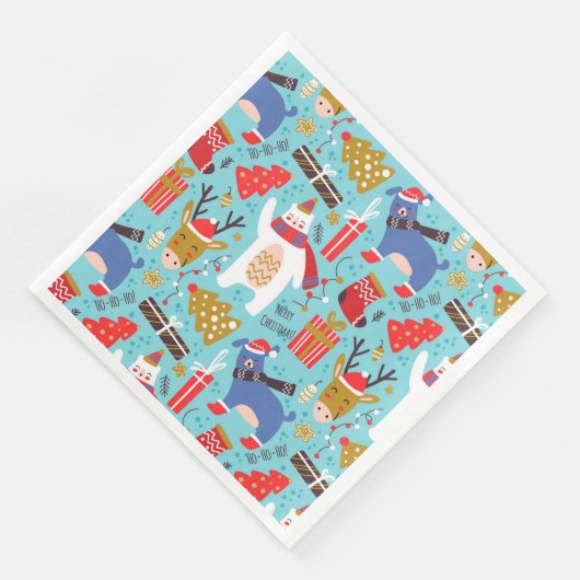 Serviette En Papier Décoration de Noël (Coin)