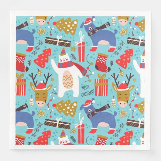 Serviette En Papier Décoration de Noël (Devant)