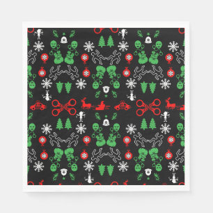 Serviette En Papier Décoration de Noël de police