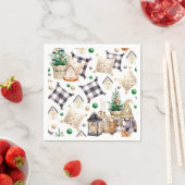 Serviette En Papier Décoration de Noël Gnome (En situation)