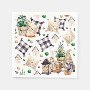 Serviette En Papier Décoration de Noël Gnome